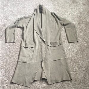 Cozy Tan Open Front Cardigan